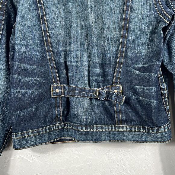 🔥🔥 True Religion Jacket Los Angeles CA TRBJ  Blue Jean Demin Women Sz XL - RAR - Picture 7 of 9
